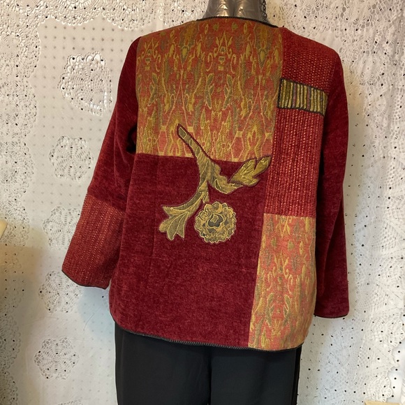 INDIGO MOON Woman’s Sz 1X Jacket NWOT tag; Lagenlook, Bode, Bohemian SALE❗️ - Picture 2 of 8